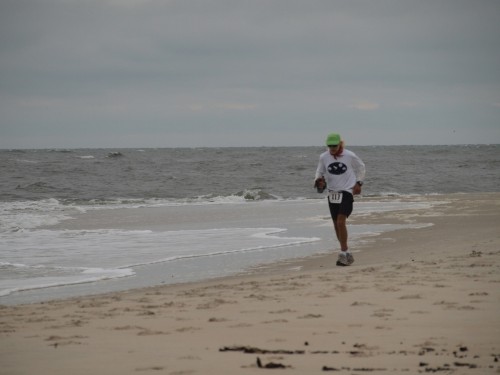 Jim Schroeder Grinding it out on the Sands of Bald Head Island. Photo by Chris Kostman, AdventureCORPS, Founder and Race Director.